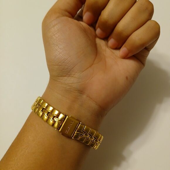 Vintage Elgin II Women's Gold Tone MOP Dial Rhinestone Bezel Quartz Watch - Picture 5 of 13